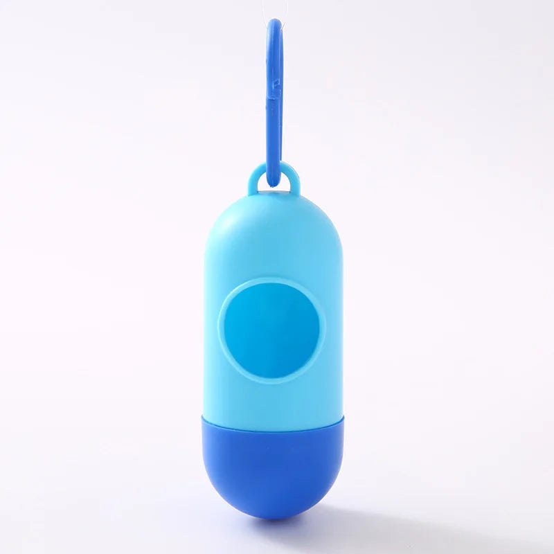 Portable Pet Waste Bag Dispenser – Bullet-Shaped Poop Bag Holder for Dog Walking & Outdoor Cleanup