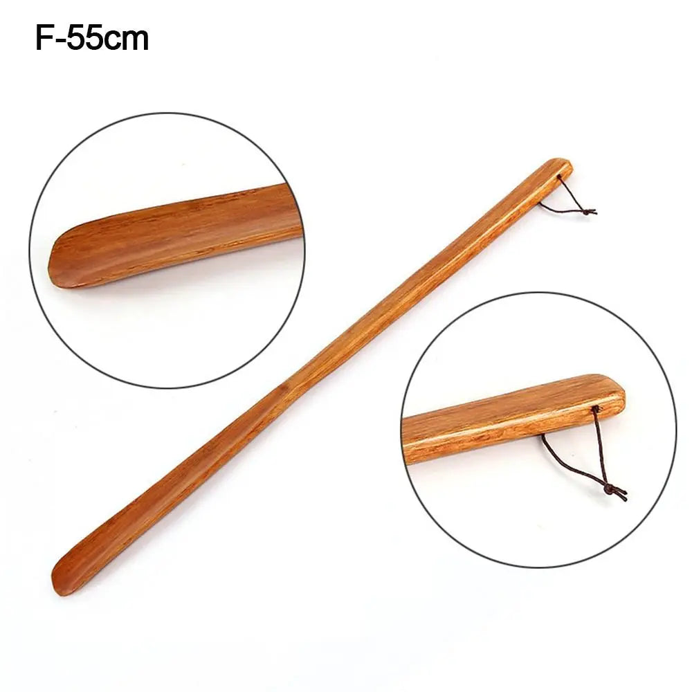 Extra Long Wooden Shoe Horn – Smooth Long Handle Shoehorn for Easy Shoe Wearing, Hanging Design for Seniors, Adults & Travel