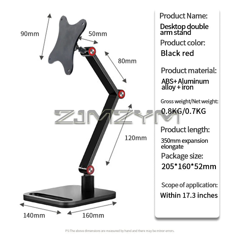 Adjustable Foldable Monitor Stand for 13–24 Inch Monitors & Laptops