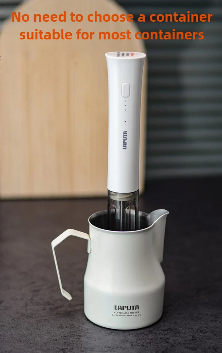 Espumador de Leche Eléctrico Portátil Mini Batidora de Leche de Cocina para Café Máquina de Espuma para Decoración Batidora Licuadora Utensilios para Café