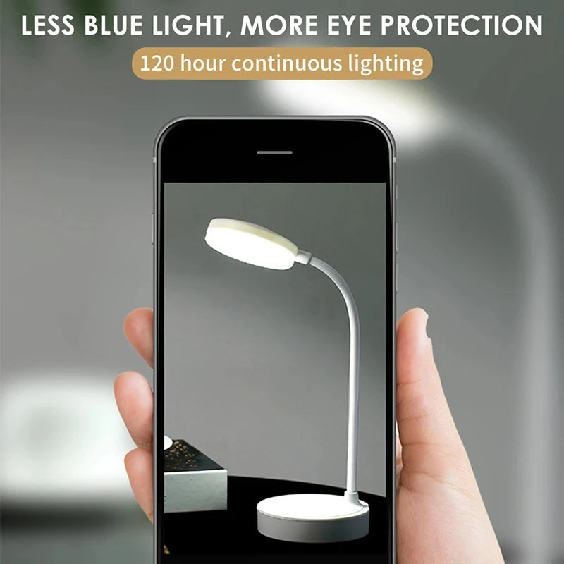Rechargeable LED Desk Lamp with USB Power – 3 Color Modes & Dimmable Brightness