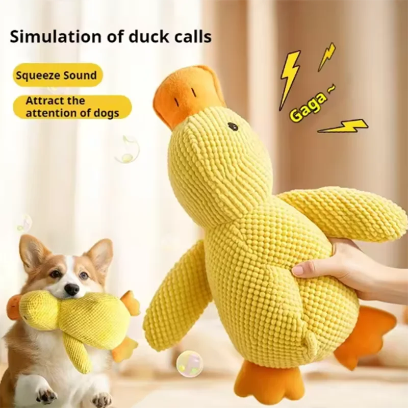 Duck Plush Dog Toy – Soft Squeaky Chew Toy for Dogs & Puppies