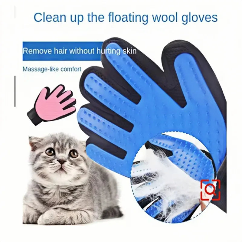 Guante quitapelos para mascotas, peine, guante de limpieza para perros y gatos, para deshedding, cepillo de masaje, suministros para animales, accesorios para gatos