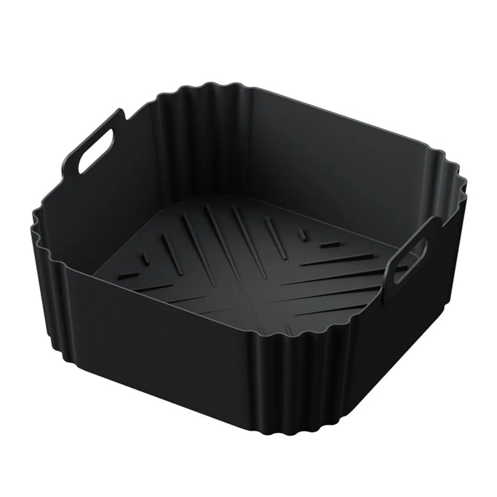 Revestimientos de silicona de 22.5cm para freidoras de aire, cestas antiadherentes reutilizables para Ninja AF181 AF180 AF141 AF140 y otros accesorios para freidoras de aire de 5-8QT