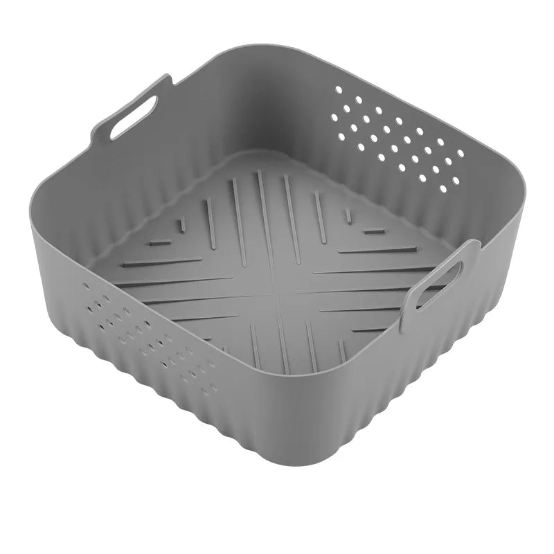 Revestimientos de silicona de 22.5cm para freidoras de aire, cestas antiadherentes reutilizables para Ninja AF181 AF180 AF141 AF140 y otros accesorios para freidoras de aire de 5-8QT