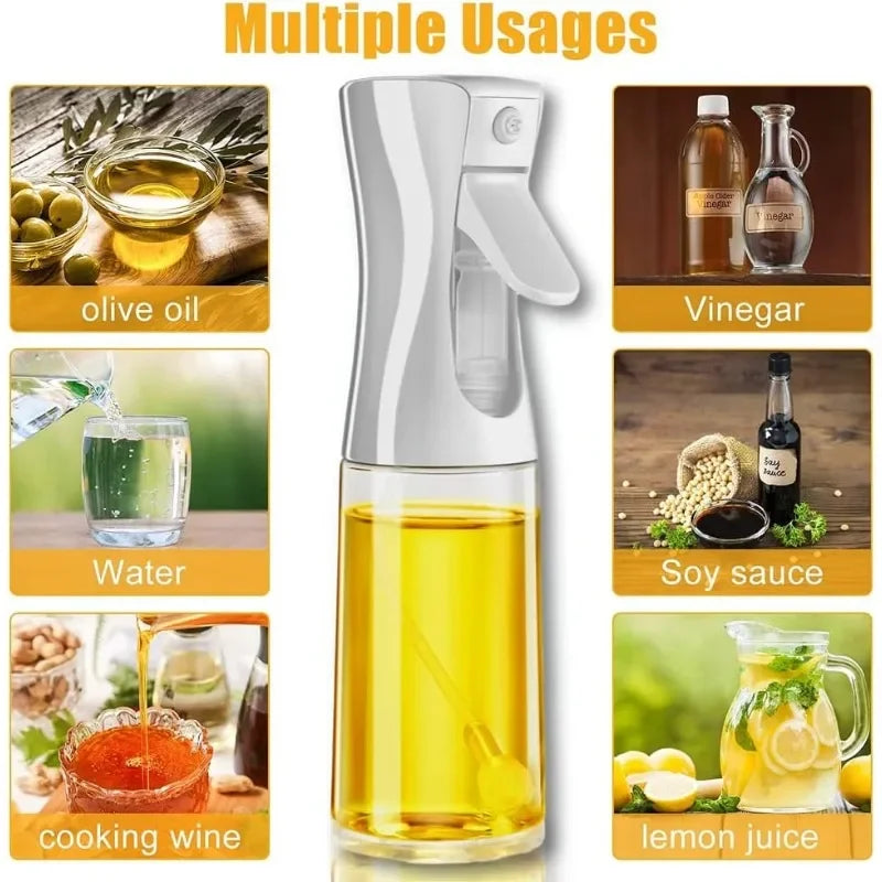 Pulverizador de aceite para cocinar - Botella pulverizadora dispensadora de aceite de oliva - Aceite y vinagre reutilizables aptos para uso alimentario, accesorios de cocina en botella pulverizadora