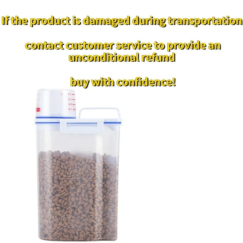 Contenedor premium para alimentos de mascotas con cierre hermético - Duradero, gran capacidad, fácil de limpiar y diseño elegante para perros y gatos