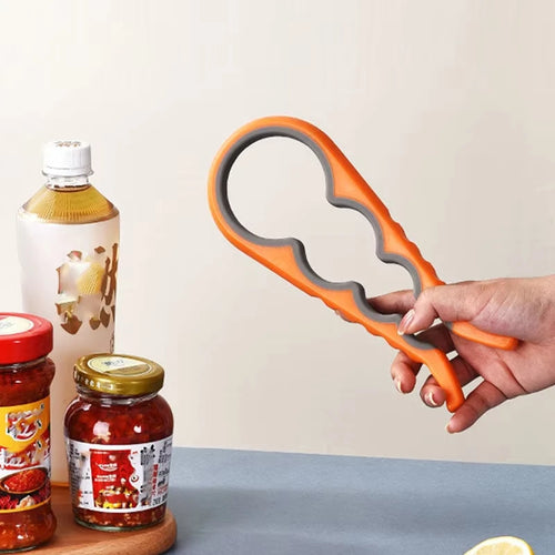 4-in-1 Multifunctional Jar Opener Tool for Jars, Lids, Cans & Bottle Caps
