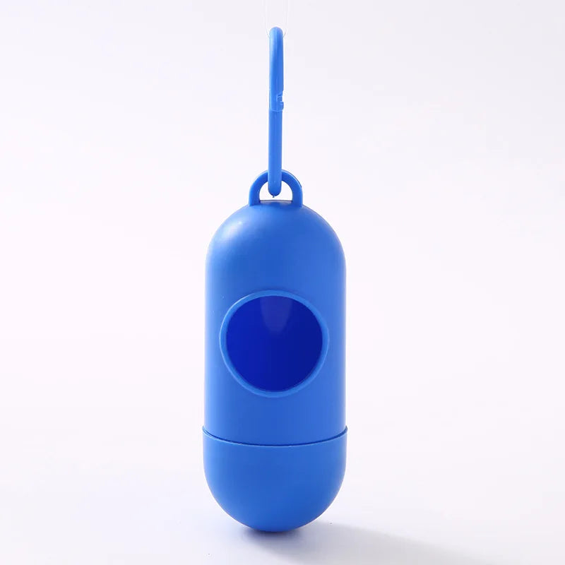 Portable Pet Waste Bag Dispenser – Bullet-Shaped Poop Bag Holder for Dog Walking & Outdoor Cleanup