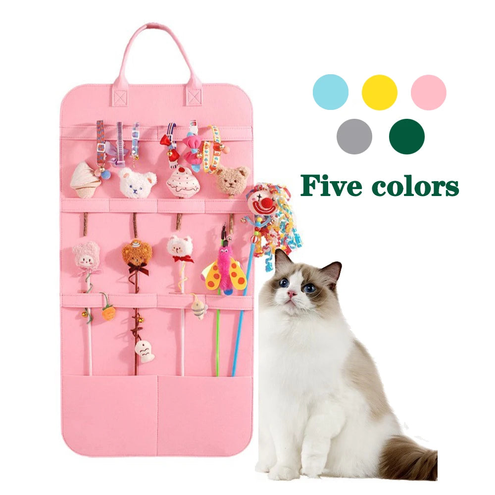 Pet Toy Storage Bag – Portable Organizer for Cat Toys, Dog Accessories, Grooming Tools & Pet Supplies