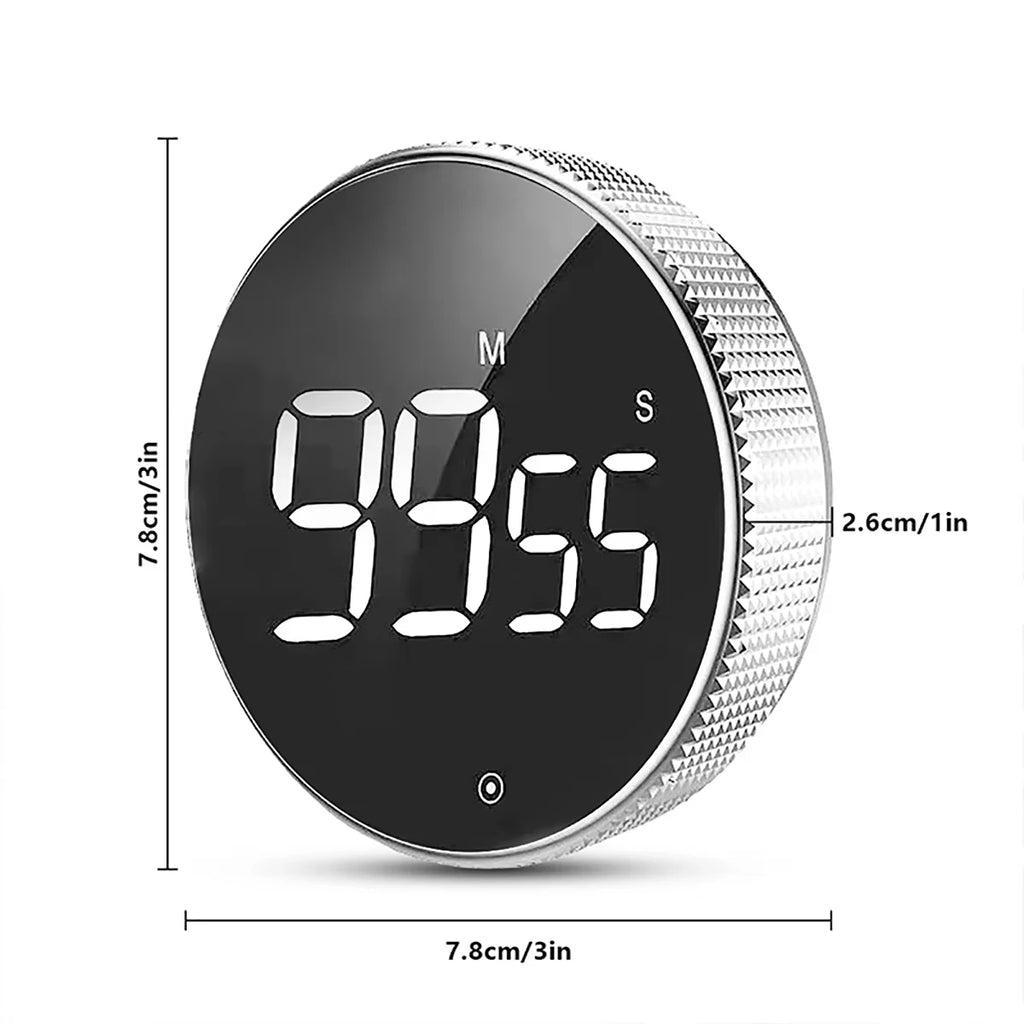 Temporizador de cocina magnético, digital, para ducha, estudio, cronómetro, LED, contador, alarma, recordatorio, manual, electrónico, cuenta regresiva