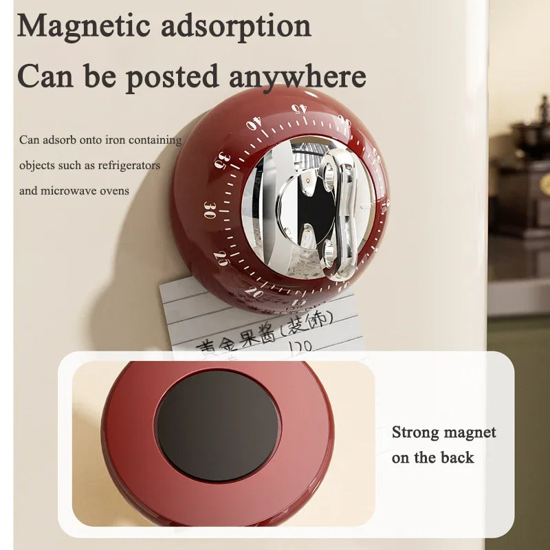 Temporizador magnético de cocina Manual, Reloj despertador con cuenta regresiva, Temporizador digital mecánico de cocina, Cronómetro de estudio para cocinar y ducha