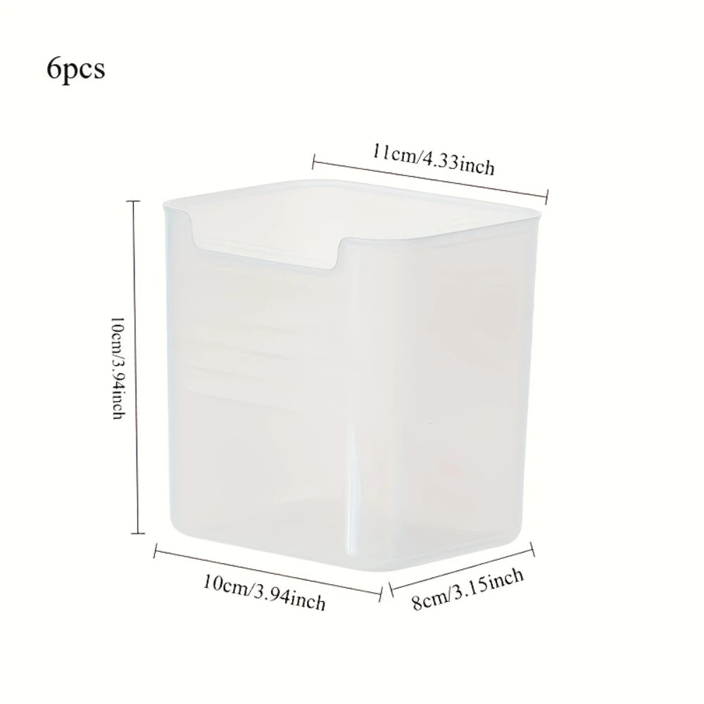 6-Pack Clear Refrigerator Storage Bins with Handles – BPA-Free Food Organizers