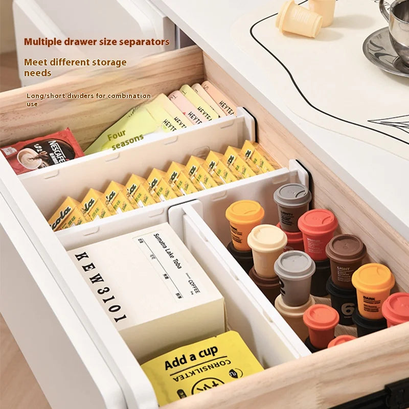 Adjustable Drawer Divider Organizer – Expandable PP Storage Partition for Clothes, Socks, Underwear, Kitchenware & Cosmetics