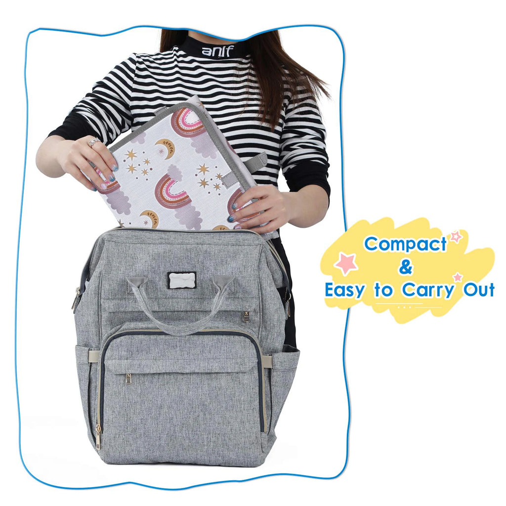 Waterproof Baby Changing Mat – Foldable Portable Diaper Changing Pad with Soft Padding, Reusable Infant Changing Station for Travel & Home