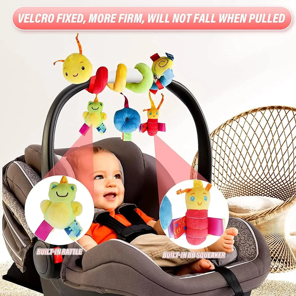 Juguetes colgantes para cuna de bebé, sonajeros, asiento de coche, juguetes blandos, móviles, cochecito, cuna, juguete espiral, cochecito, muñecos colgantes para bebés, regalo para recién nacidos