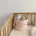 Cesta organizadora de pañales y ropa sucia para bebés, cubo de almacenamiento portátil para juguetes y artículos esenciales infantiles