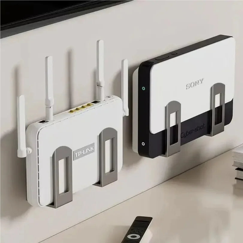 Wall-Mounted Router Shelf – Adjustable WiFi Router & Cable Management Organizer