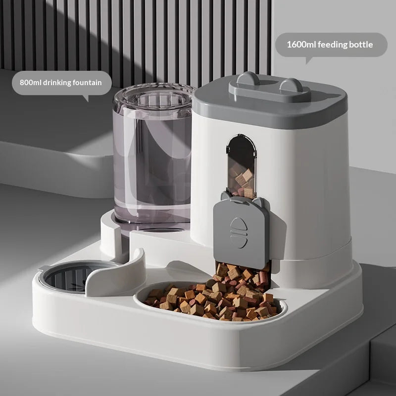 Automatic Pet Feeder & Water Dispenser – Large Capacity Food & Water Station for Cats & Dogs
