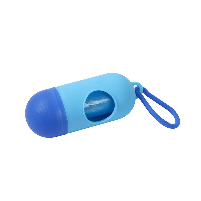 Portable Pet Waste Bag Dispenser – Bullet-Shaped Poop Bag Holder for Dog Walking & Outdoor Cleanup