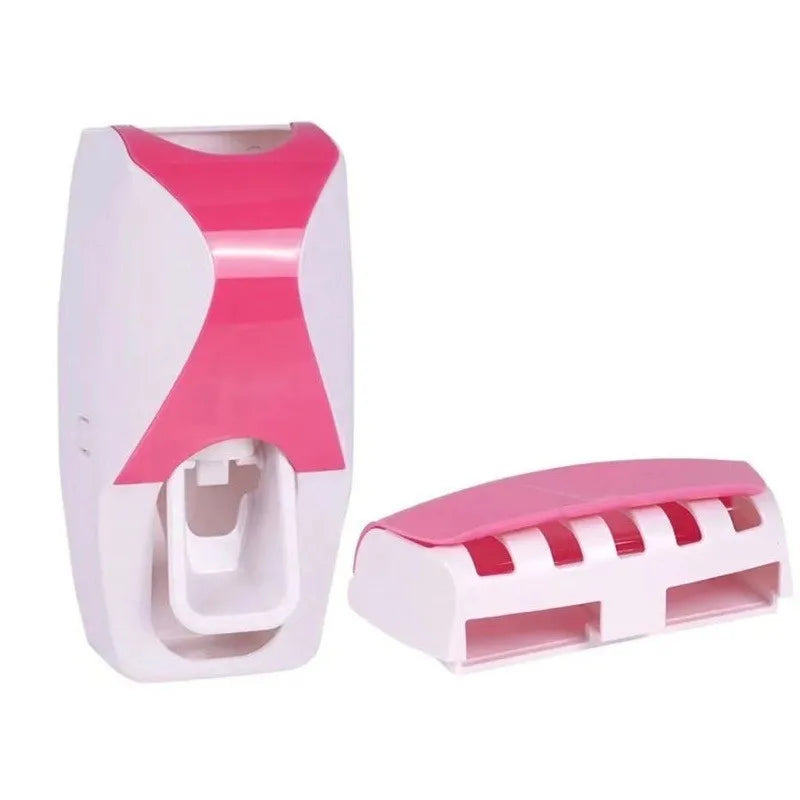 Wall-Mounted Toothbrush Holder Set with Automatic Toothpaste Dispenser & Cup