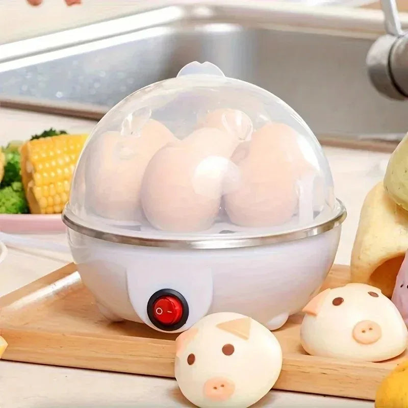 Double Layer Electric Egg Cooker – 7 Egg Automatic Egg Boiler & Steamer for Boiled Eggs, Poached Eggs & Egg Custard