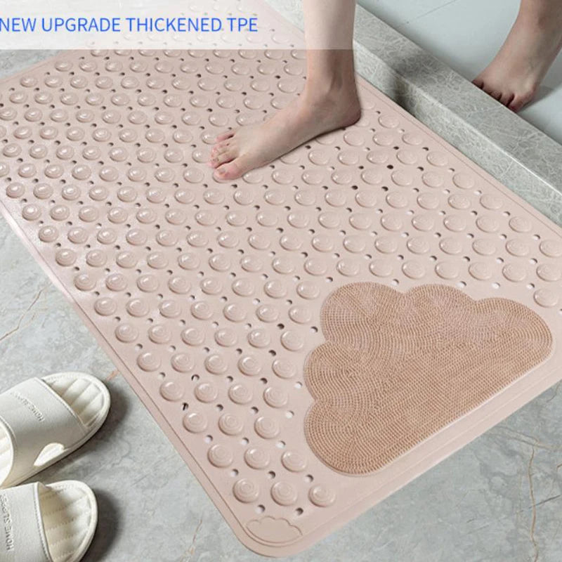 Non-Slip PVC Bath Mat – 34 × 68 cm Shower Safety Mat with Suction Cups & Massage Texture for Bathtub and Bathroom