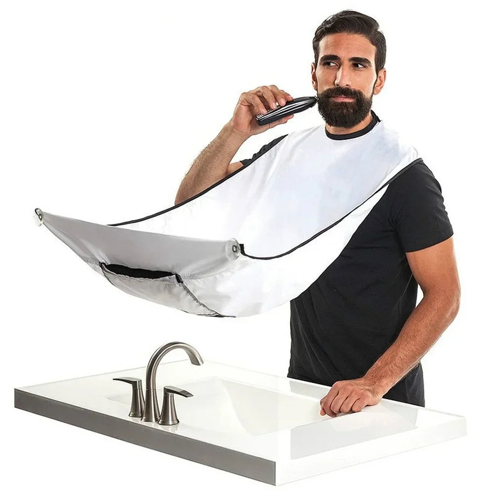 Men's Beard Shaving Apron – Suction Wall Mirror Haircut Cape
