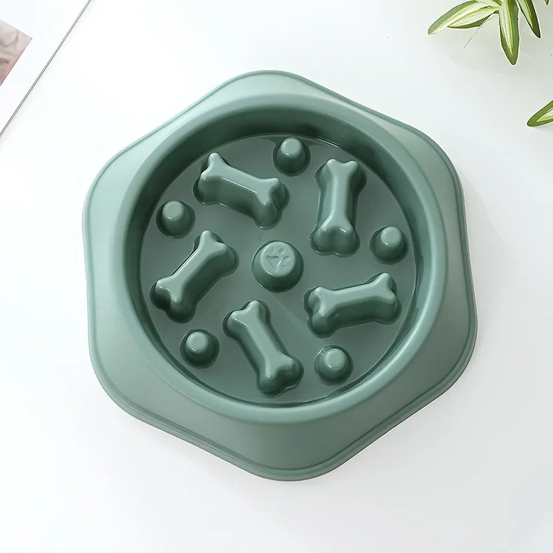 Large Capacity Slow Feeder Pet Bowl – Anti-Choking Puzzle Food Dish for Dogs & Cats with Non-Slip Base