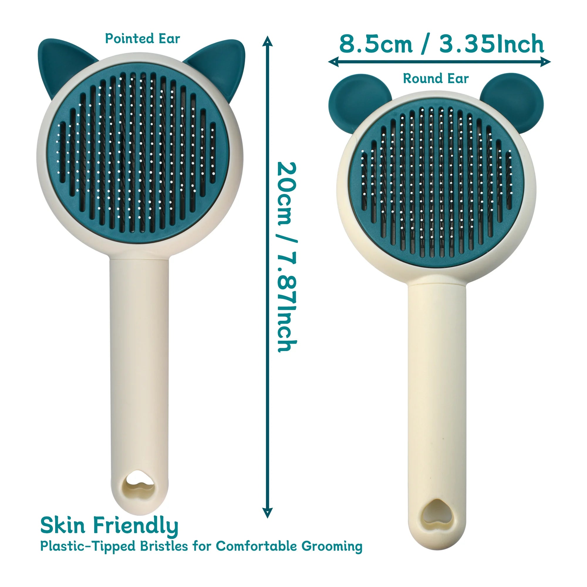 Oitabi Self-Cleaning Slicker Brush – Skin-Friendly Deshedding Grooming Brush for Dogs & Cats