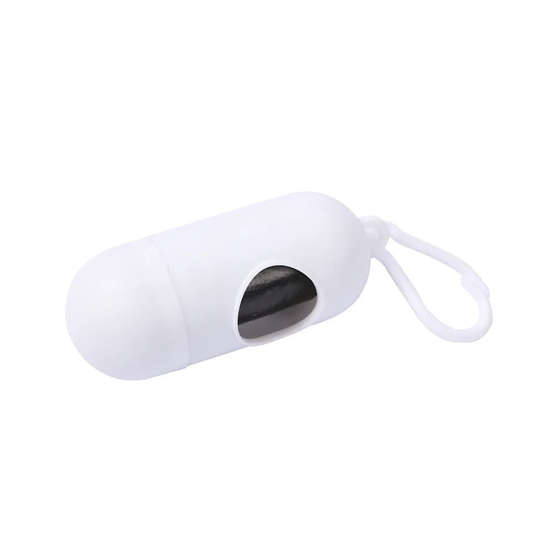 Portable Pet Waste Bag Dispenser – Bullet-Shaped Poop Bag Holder for Dog Walking & Outdoor Cleanup