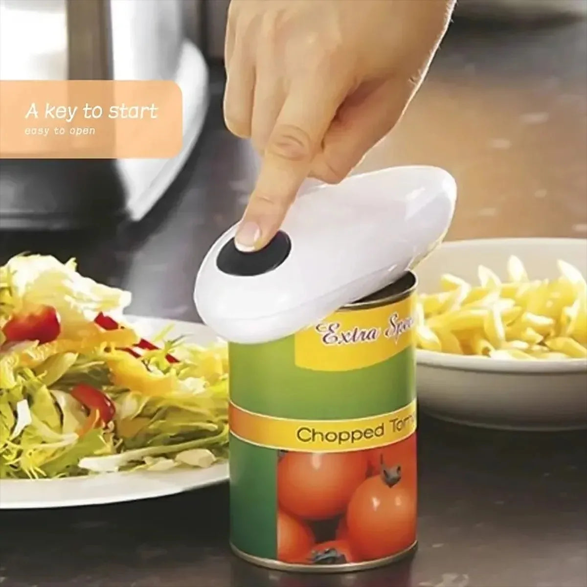 Abrelatas y tarros eléctrico, automático, de alta potencia, manos libres, sin bordes afilados, utensilio de cocina