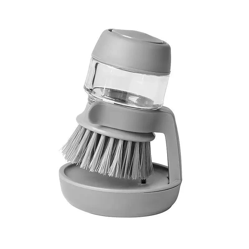 Soap Dispensing Dish Brush with Replaceable Head & Storage Stand
