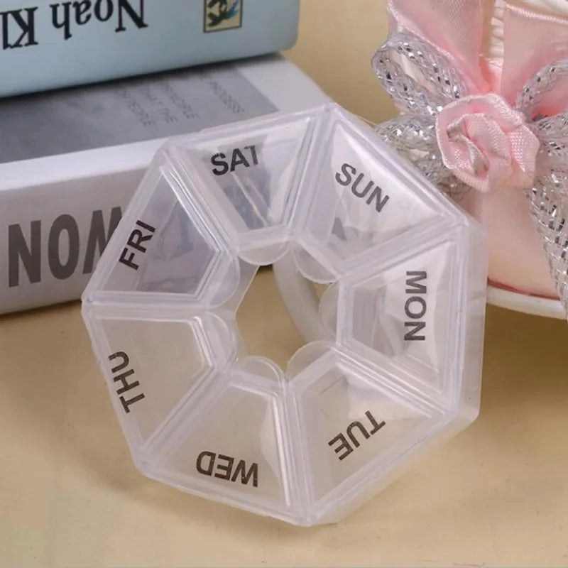7-Day Weekly Pill Organizer – Portable Travel Medicine Case for Vitamins, Supplements & Daily Medication