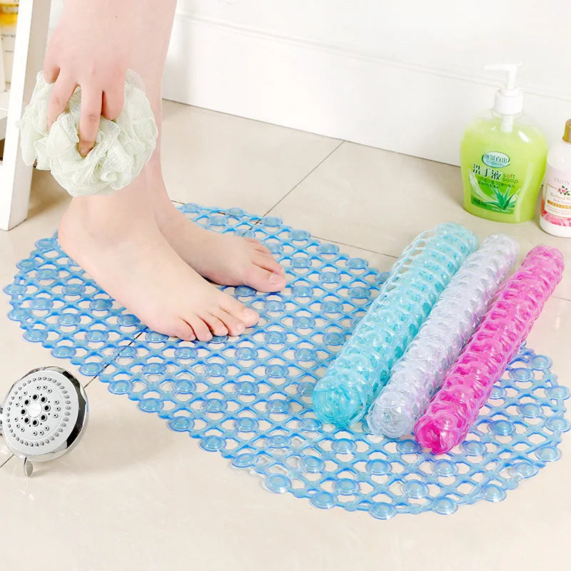 Non-Slip Bathtub & Shower Mat with Suction Cups – PVC Massage Bath Mat, Waterproof Bathroom Safety Rug (38 × 68 cm)