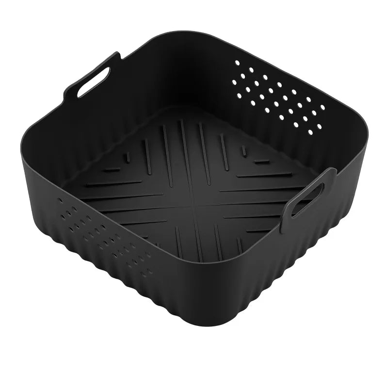 Revestimientos de silicona de 22.5cm para freidoras de aire, cestas antiadherentes reutilizables para Ninja AF181 AF180 AF141 AF140 y otros accesorios para freidoras de aire de 5-8QT