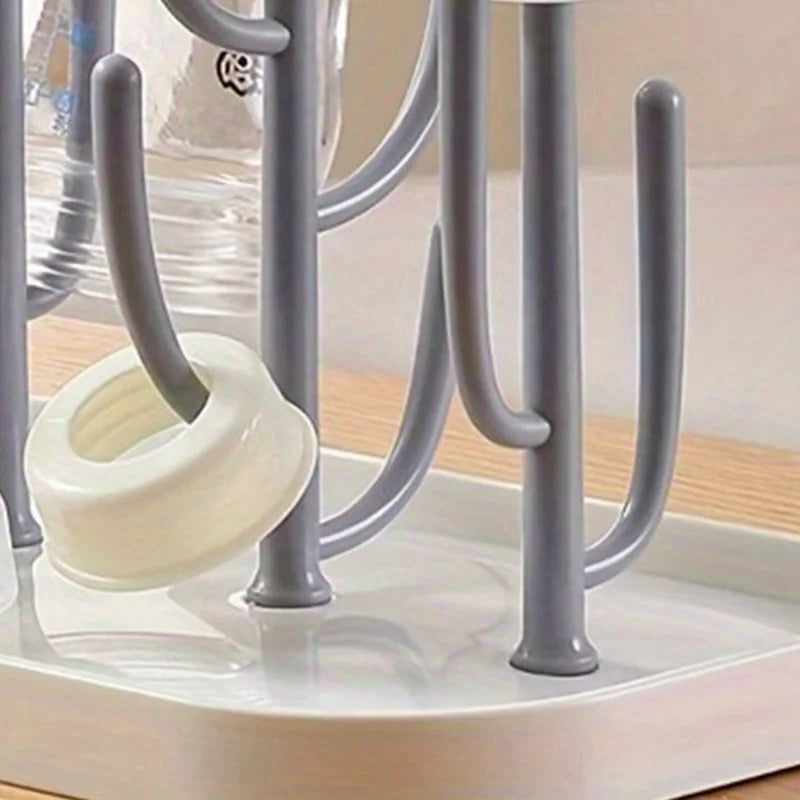 Portable Baby Bottle Drying Rack – PP Bottle Drainer for Baby Bottles, Pacifiers & Feeding Accessories, Space-Saving Drying Stand