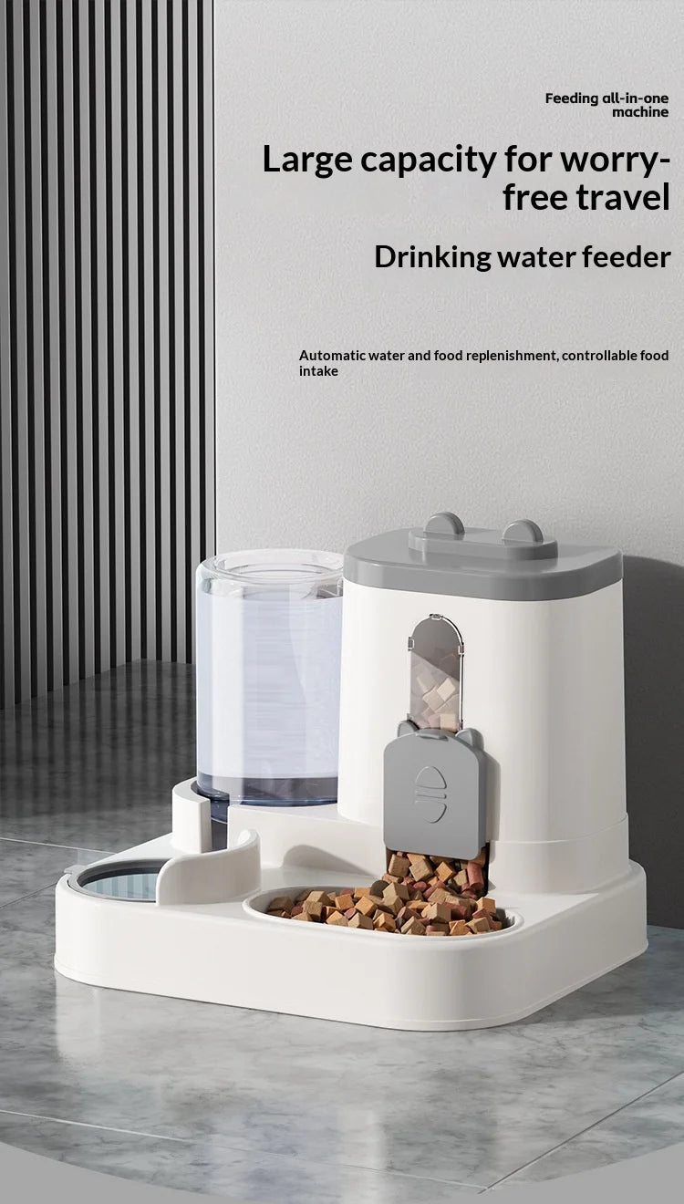 Automatic Pet Feeder & Water Dispenser – Large Capacity Food & Water Station for Cats & Dogs