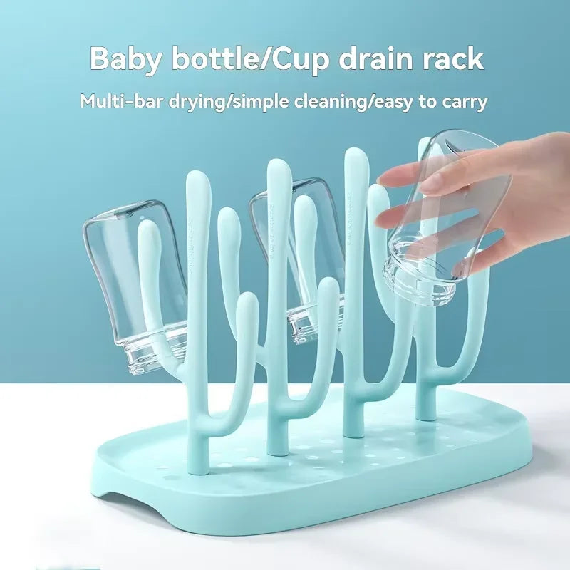 Baby Bottle Drying Rack – Portable PP Bottle Drain Rack for Baby Bottles, Cups, Pacifiers & Feeding Accessories