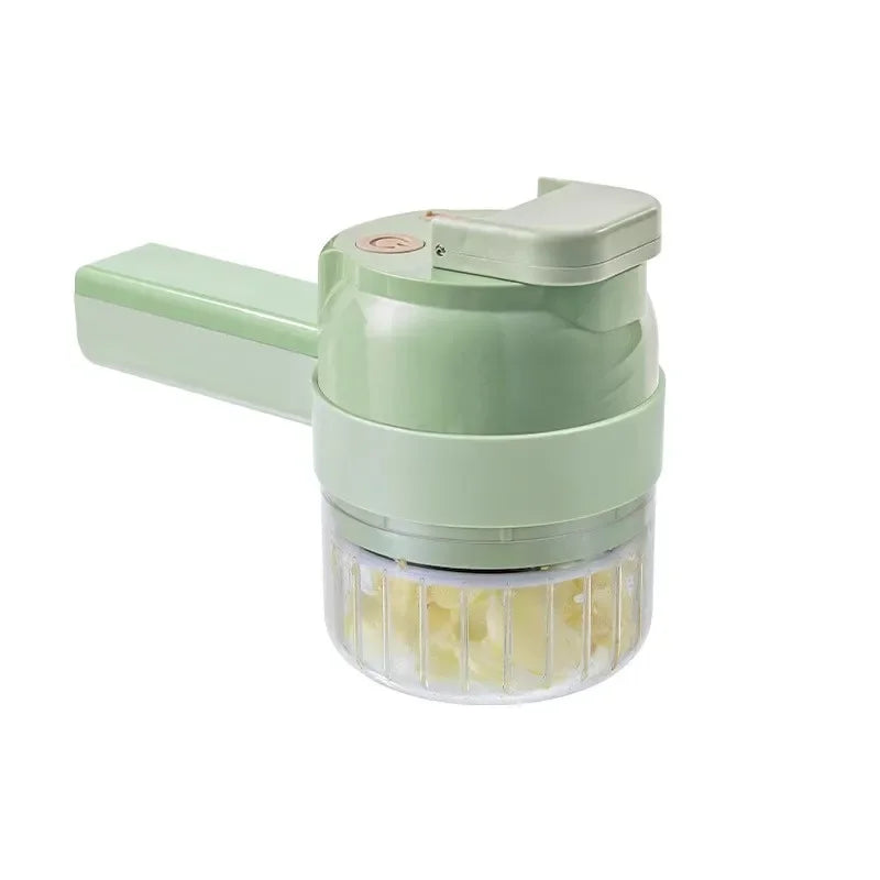 Picadora Eléctrica de Verduras, Cortador Multifuncional de Ajo, Jengibre y Cebolla para Cocina Doméstica, Rebanadora y Cortadora de Alimentos