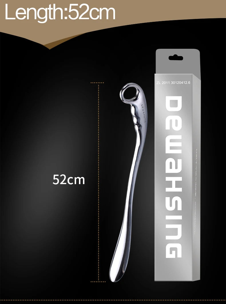 52cm Long Handle Metal Shoe Horn – Heavy-Duty Stainless Steel Shoe Helper for Seniors, Adults & Boots