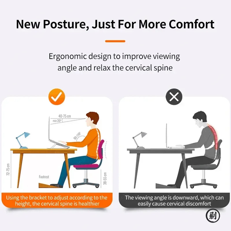 Foldable Adjustable Laptop Stand for 10–15 Inch Laptops & Tablets