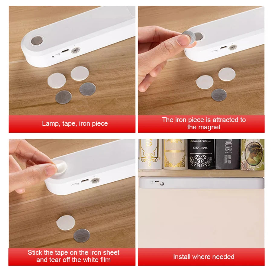 Rechargeable Magnetic LED Desk & Wall Light with Remote Control