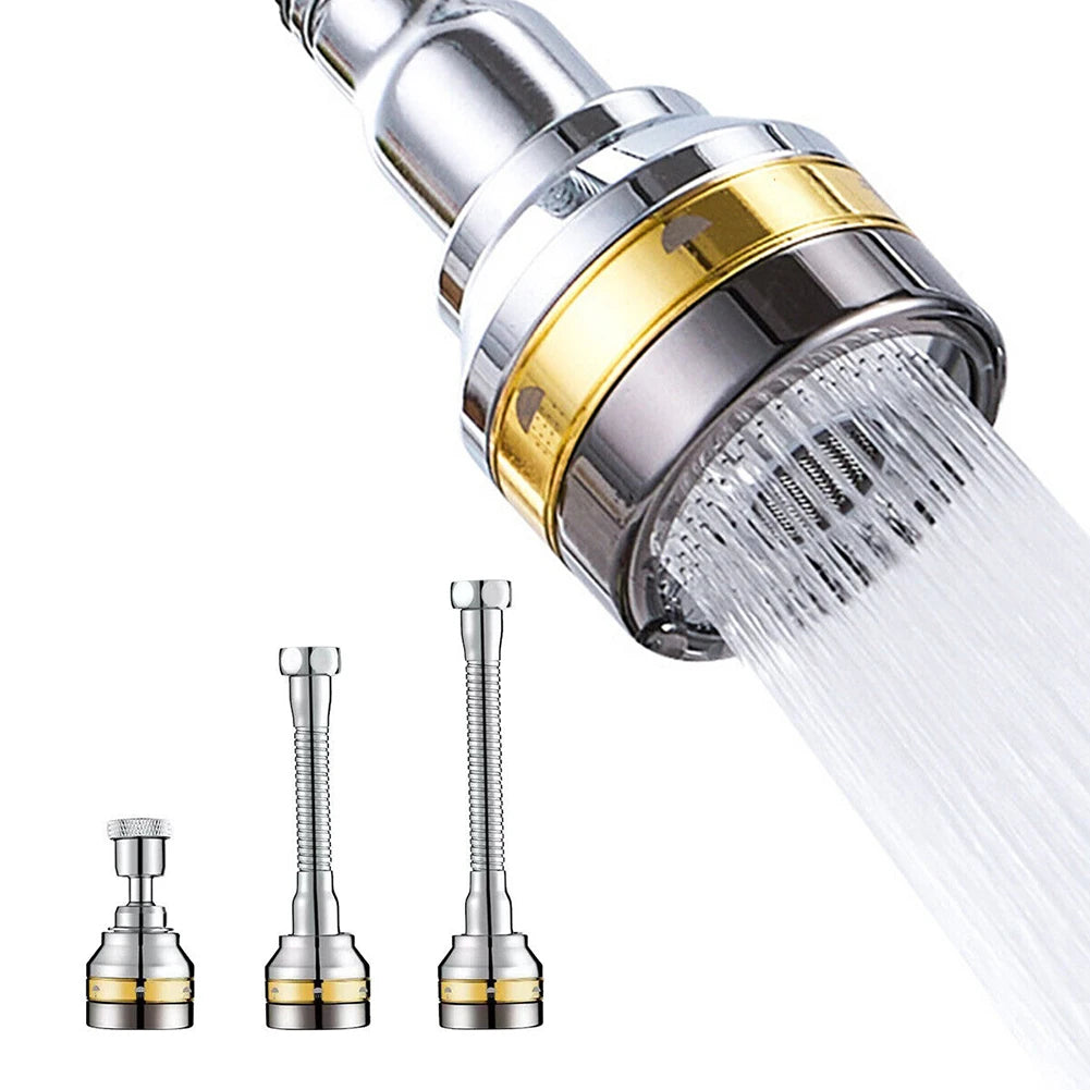 360° Flexible Stainless Steel Faucet Extender with 3 Spray Modes for Kitchen & Bathroom Sink