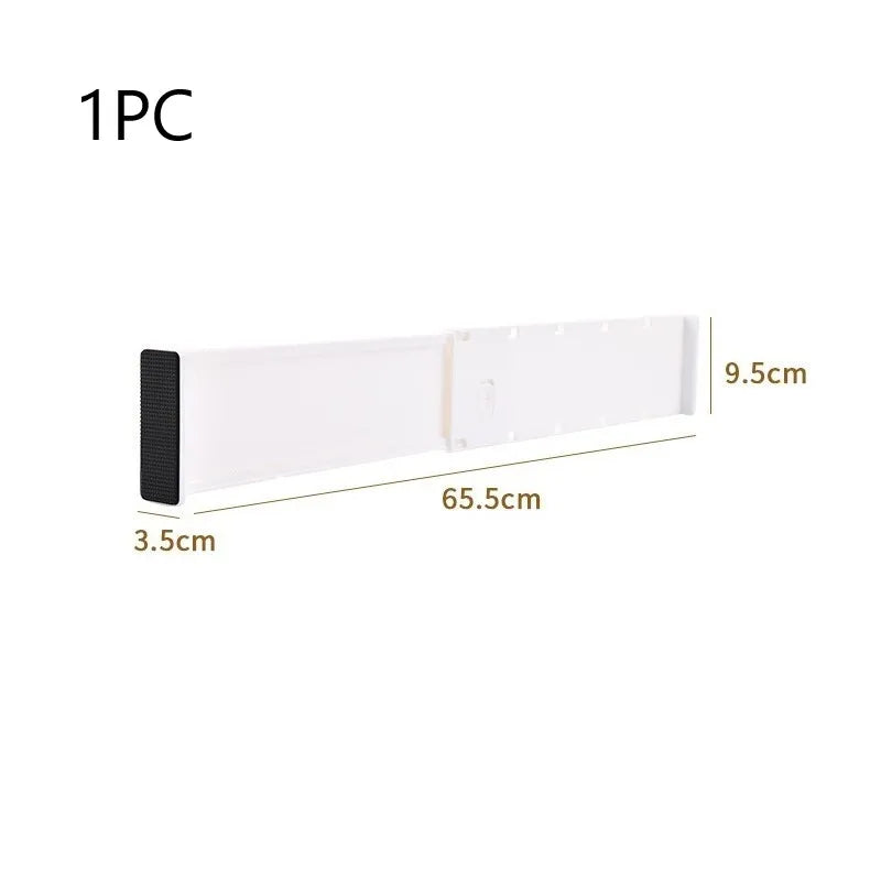 Adjustable Drawer Divider Organizer – Expandable PP Storage Partition for Clothes, Socks, Underwear, Kitchenware & Cosmetics