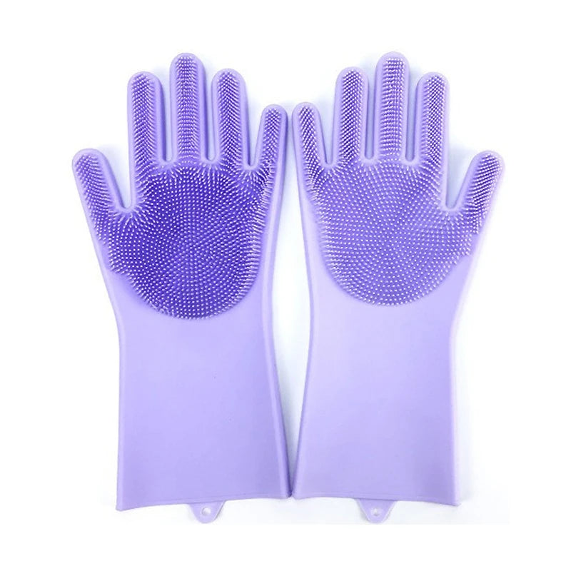 Guantes de Aseo para Mascotas Perro Gato Baño Limpieza Guante Cepillo Champú Limpieza Suave Silicona Removedor de Pelo Guante Protección de la Piel de la Mano