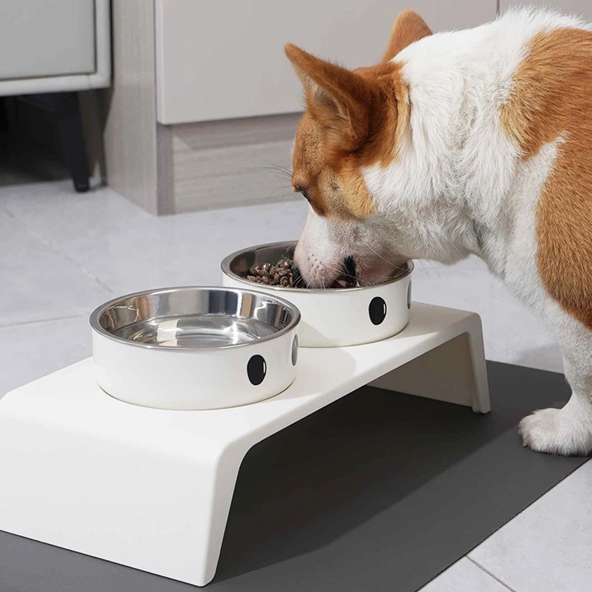 Comederos Elevados para Perros, Base Elevada con Doble Cuenco de Acero Inoxidable para Comida y Agua para Perros y Gatos Pequeños, Medianos y Grandes
