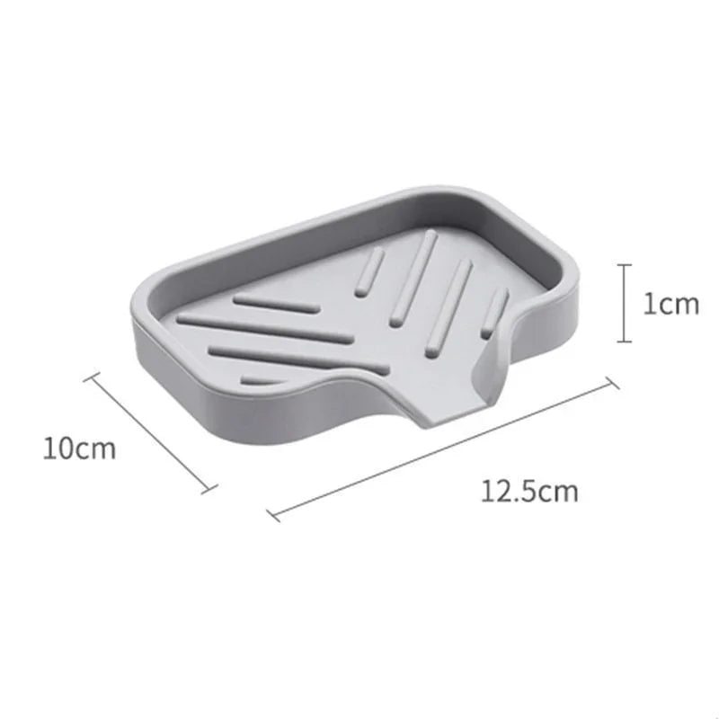 Silicone Sink Organizer Tray with Drain – Soap, Sponge & Brush Holder