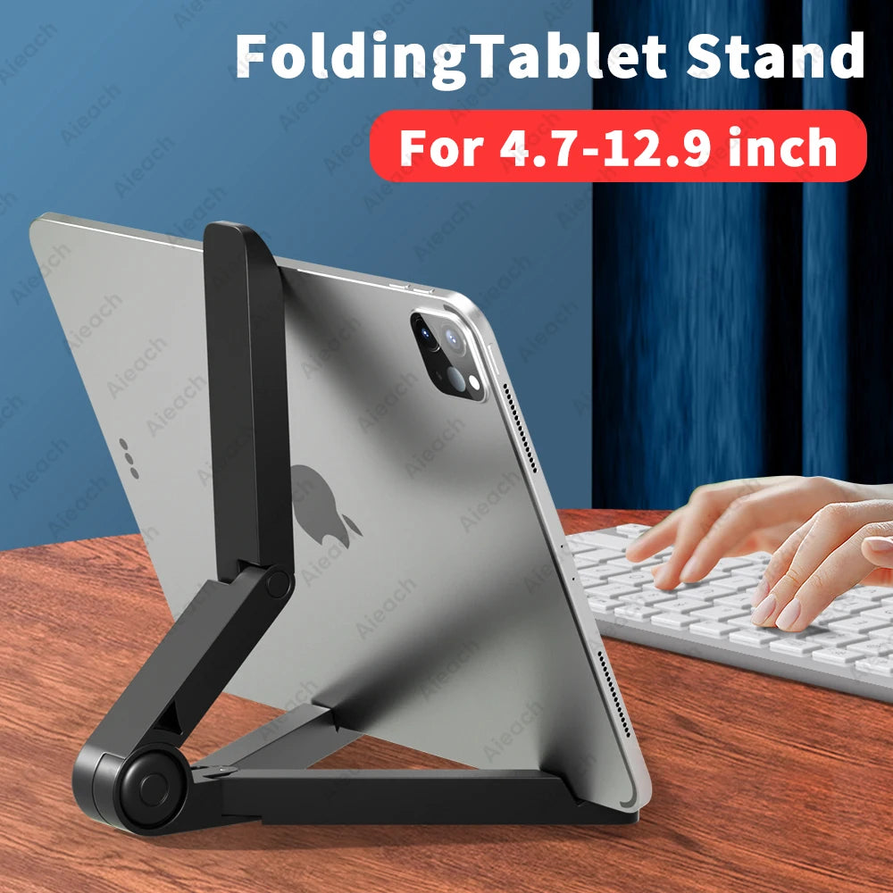 Portable Tablet & Monitor Stand – Adjustable Foldable Holder for Tablets, Kindle & Smartphones