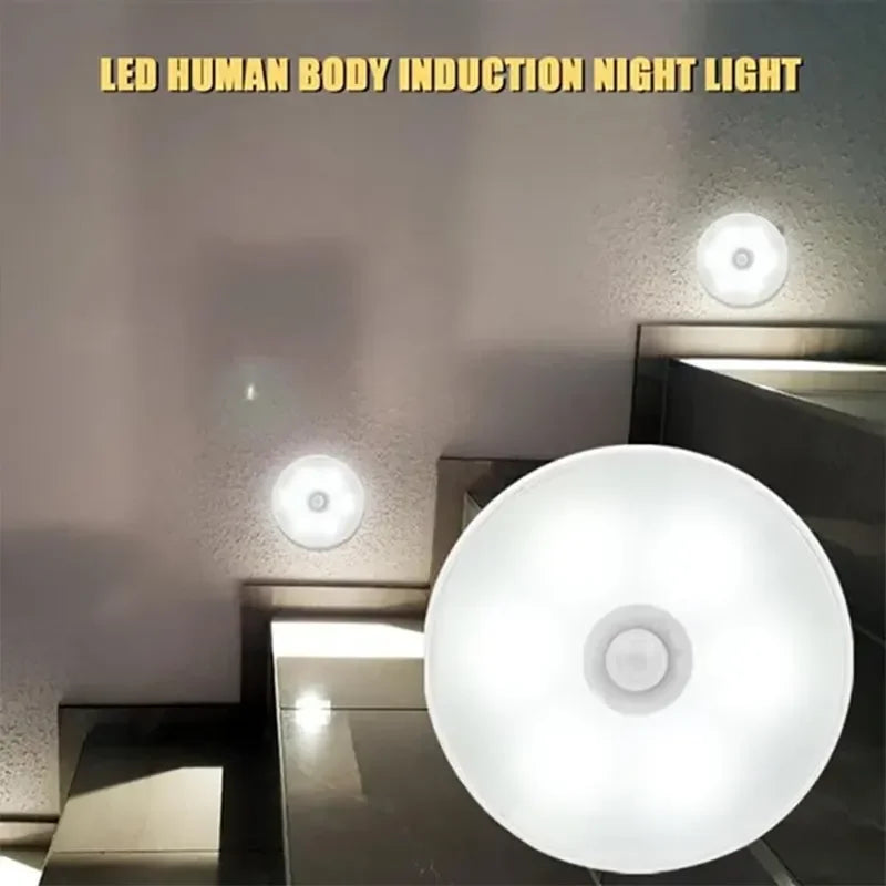 USB Rechargeable Motion Sensor LED Light – Wireless Magnetic Night Light for Closet, Cabinet, Kitchen & Stairs